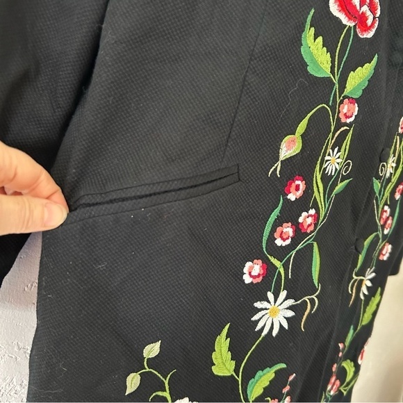 VICTOR COSTA VTG ASO Phoebe Buffay Alternative Floral Embroidered Jacket L - Picture 8 of 14